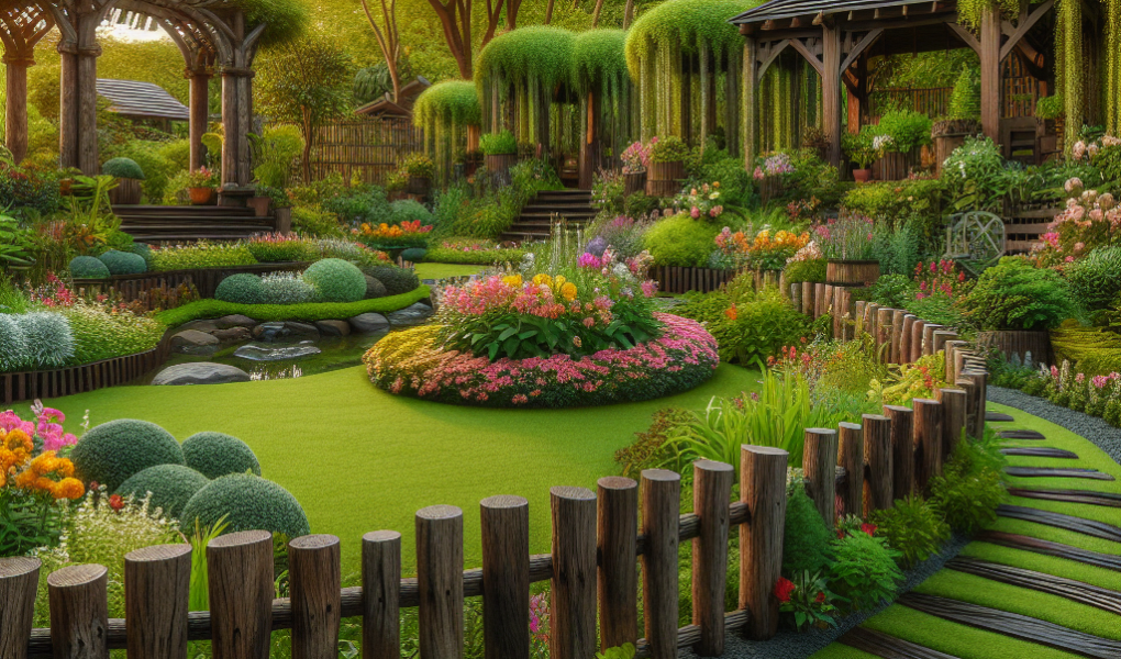 Drewniane palisady jako element architektury ogrodowej