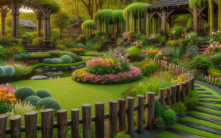 Drewniane palisady jako element architektury ogrodowej