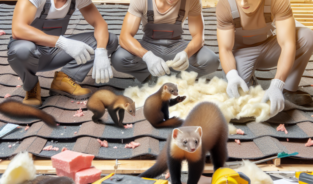 Naprawa dachu po kunie z wykorzystaniem celulozy