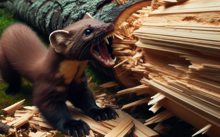 Czy kuna przegryzie drewno