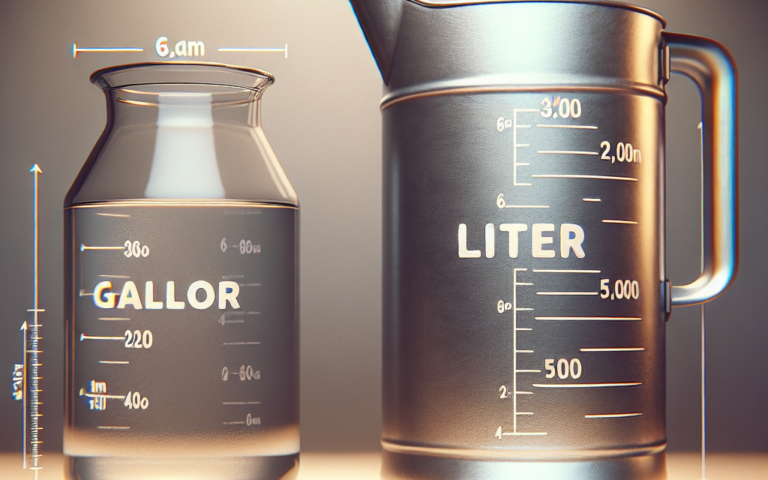 Galon a litr – różnice w jednostkach miary